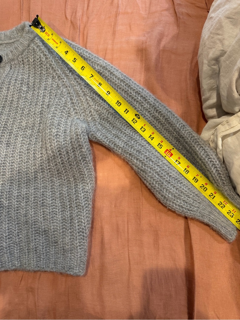 Sezane Light Gray Emile Cardigan - Picture 8 of 8